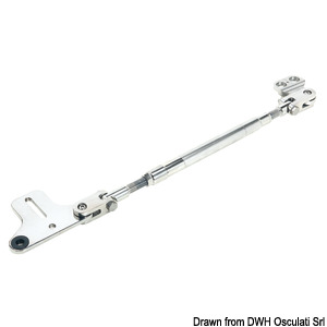 Tie bars with brackets for twin outboard engine/du