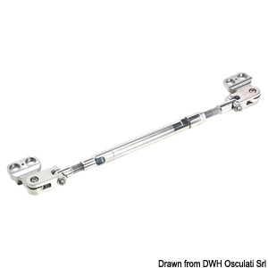 Tie bars with brackets for twin outboard engine/du
