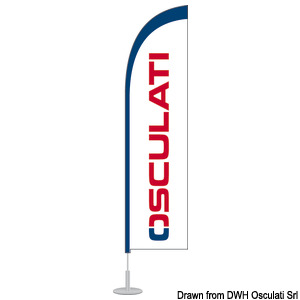 Bandera de vela Osculati 91,2x346cm + base