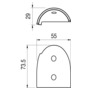 SS terminal for fender profile 28 flared
