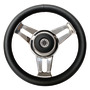 Steering wheel black leather 3-spoke Ø mm 350