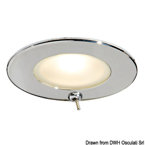 Atria II LED recess ceiling light mirror-polished IP40