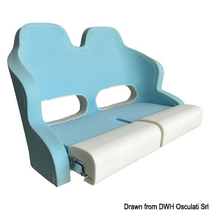 Asiento doble anatómico acolchado con flip up H99