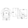 Asiento anatómico acolchado con flip up RM52