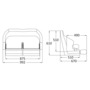 Asiento doble anatómico acolchado con flip up H99
