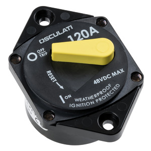 OSCULATI watertight circuit breaker for winch and bow thruster, fitted with 5/16