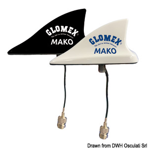 GLOMEX MAKO VHF antenna 250mm white