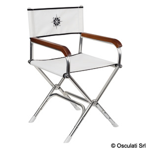 Director folding chair white