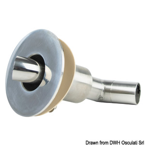 Exhaust adapter curved for yachts or boats