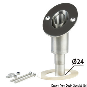 Exhaust adapter for yachts or boats skew