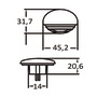 Recessed LED courtesy light white/blue