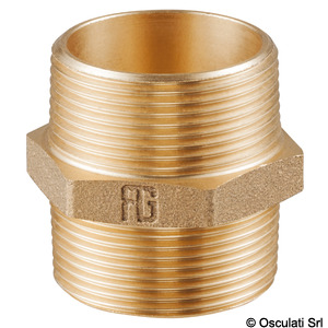 Dvostruki M-M nipel od bronce GUIDI
