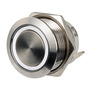 Interruttore FLAT inox ON-OFF 12/24 V bianco