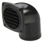 ABS hose vent w/collar black 90° 92 x 92 mm