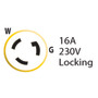 Marinco Valox 16-30 A socket round front