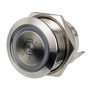 FLAT-VA-Stahl-Schalter (Momentan ON)-OFF 12/24V LED, rot